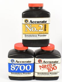 (3) Accurate Smokeless Powder Nitro 100, No2,