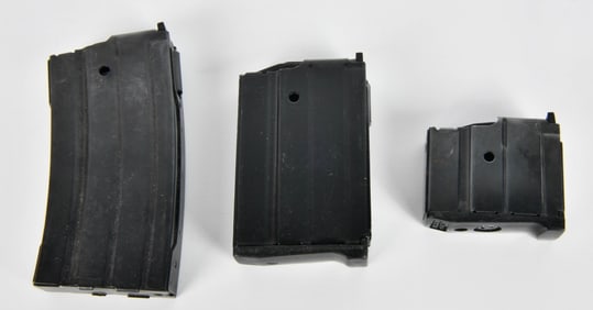 Lot of 3 Ruger Mini 14 Magazines 20, 10, & 5 Round