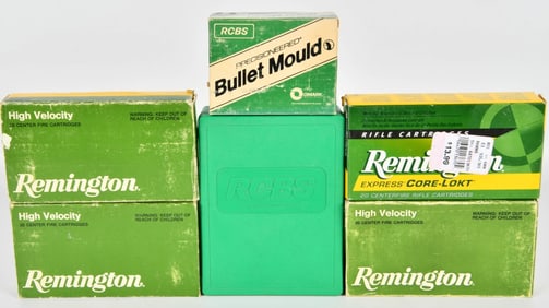 6mm Rem Ammo, Brass, Reloading Die & Mould