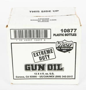 Lucas Extreme Duty Gun Oil (12) 4oz bottles: This lot contains a box of Lucas Extreme Duty Gun Oil, box contains 12 4oz bottles. Lucas Extreme Duty Gun Oil is a special blend of oil and petroleum extracted additives producing a lubrication speci