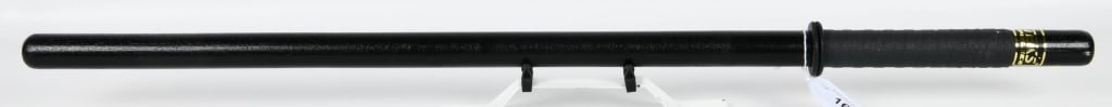 Teks 36" Long Police Baton: Wood Material, Rubber Handle, Measures Approx 36" Long Overall
