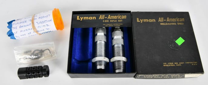 Lyman .269 win mag dies & adj compensator for Rifl