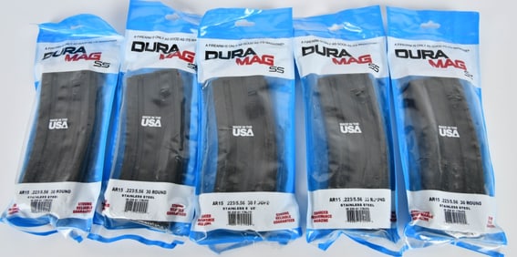 (5) Dura Mag SS 223/556 30 rd Magazines NEW