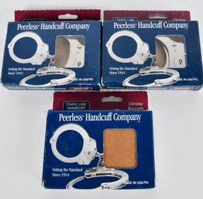 3 New Sets of Peerless Model 700 Handcuffs