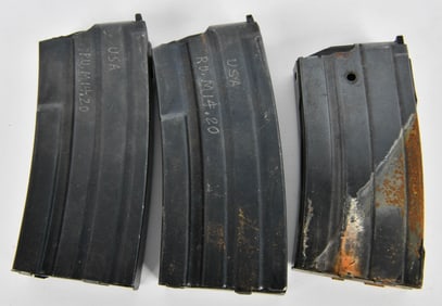 Lot of 3 Ruger Mini 14 Magazines 20 Rd & 15 Rd