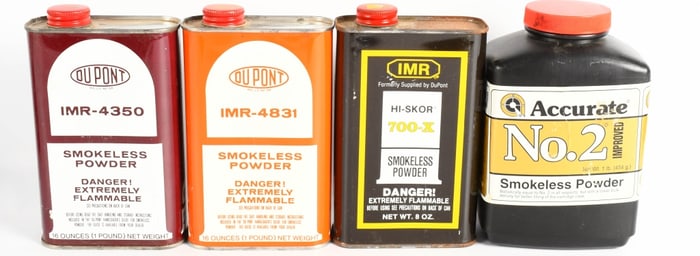 Various Smokeless powder as listed