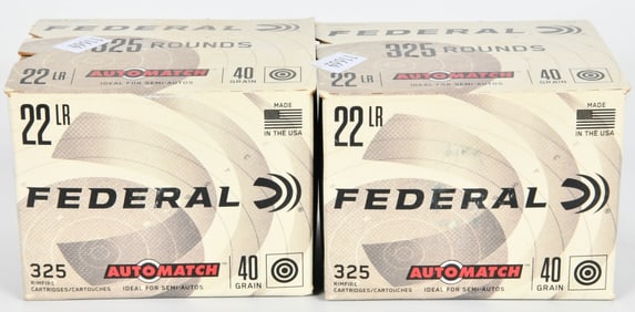 650 Rounds Of Federal .22 LR Ammunition