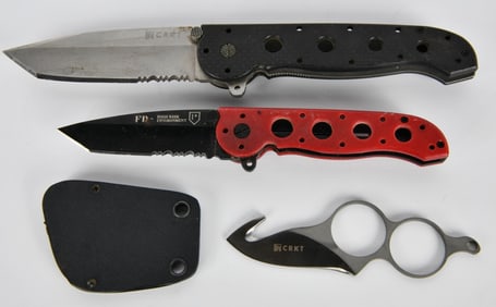 (3) Various CRKT Pocket knives various style