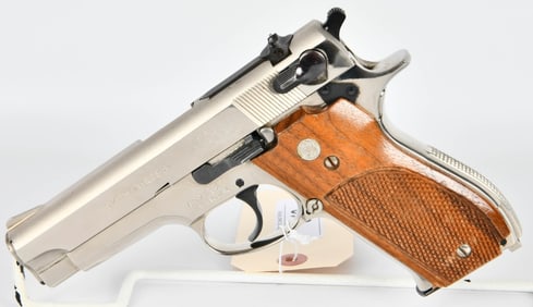 Nickel Smith & Wesson Model 39 2 9MM Pistol