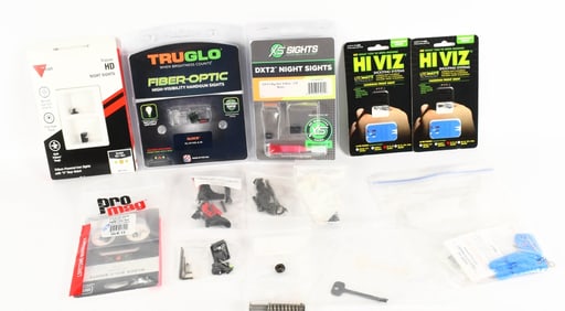 Truglo, XS sights, HI VIZ, Trijicon, various sight