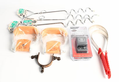 Aluminum Stirrups, spurs, spiral stake, Horse brus