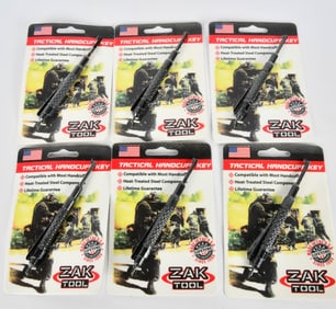 6 NIP Zak Tool Tactical Handcuff Keys