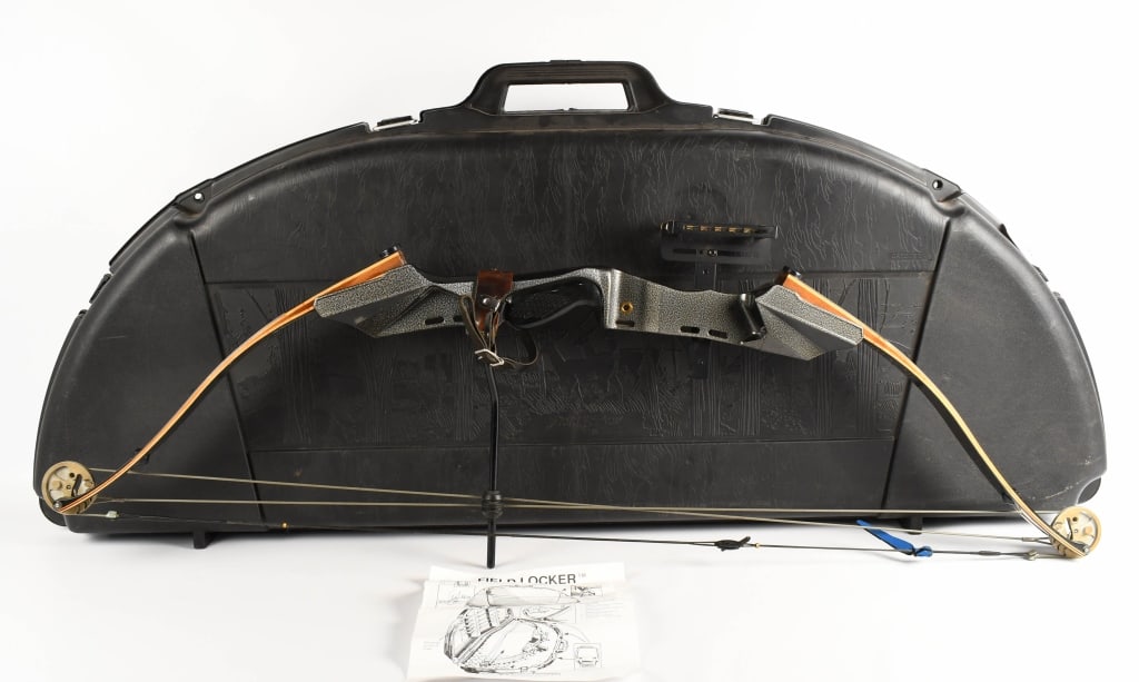 Precision Shooting Elite Series Compound Bow w/cas: Precision Shooting Equipment Elite Series Compound Bow with Nice pre owned Field Locker by Woodstream Bow Case #54000 The bow appears in super nice pre owned condition, please refer to pictures when b