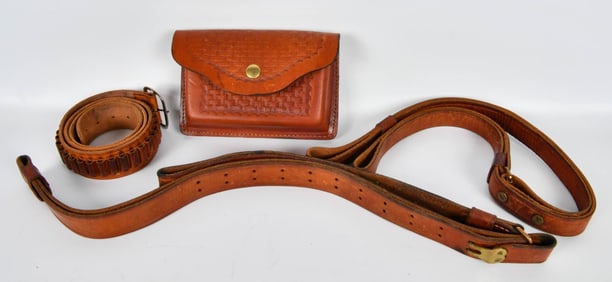 2 Leather Slings, 1 Belt & 1 Ammo Pouch
