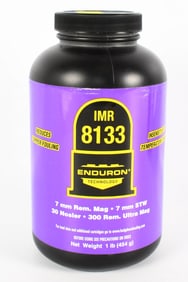 1lb bottle of the IMR 8133 Enduron Rifle Powder
