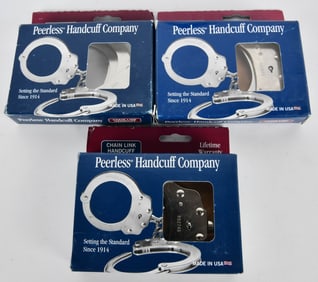 3 New Sets of Peerless Model 700 Handcuffs
