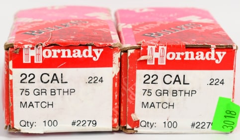 200 Ct Of Hornady .22 Cal Match Bullet Tips