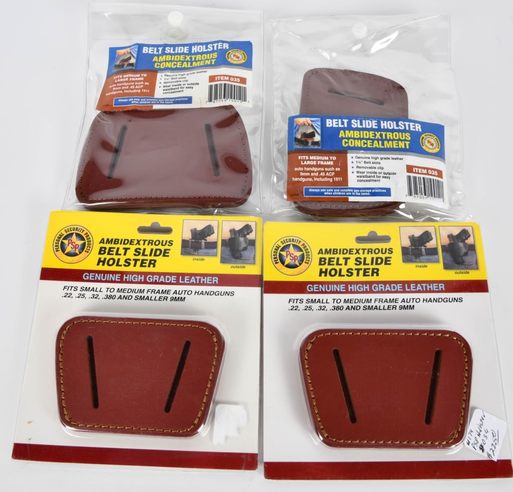 4 PSP NIB IWB Leather Holsters: Personal Security Genuine Leather High Grade Holsters Fits Small to Medium Frame Pistols , All Come Brand New In the Package