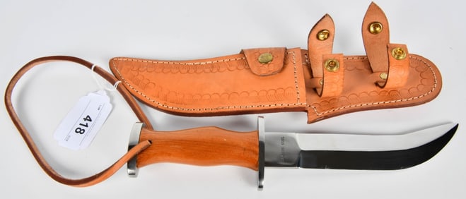 Fixed Blade Knife / Dagger with Leather Sheath