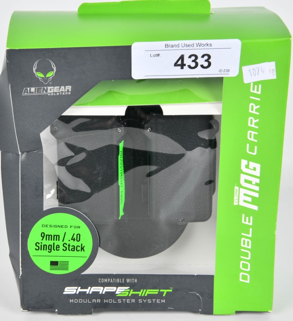 AlienGear Cloak Double Mag Carrier 9mm/.40: Alien Gear Cloak Double Mag Carrier IWB/OWB Single Stack 9mm/.40 S&W Magazines Polymer Black Alien Gear Cloak Double Mag Carrier Specifications and Features: Alien Gear Item Number: CMCD 2 2 R 15 Hold