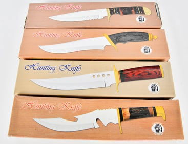 4 New Chipaway Surgical Steel Hunting Knives