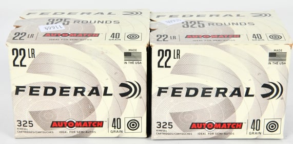 650 Rounds Of Federal .22 LR Ammunition