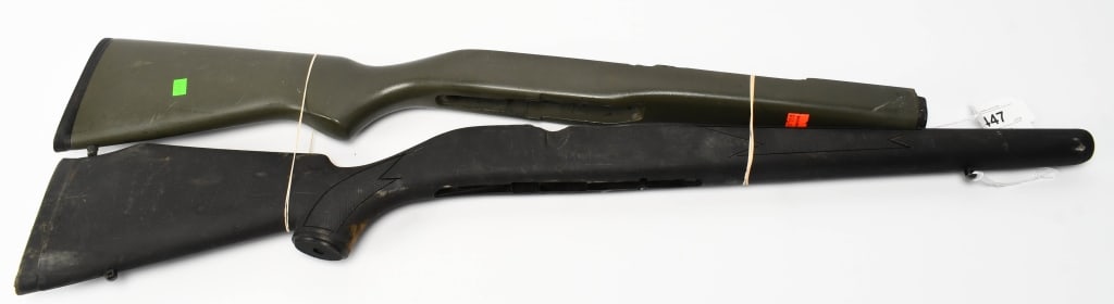 Mosin Nagant Stock & Ruger Carbine Stock: Black Polymer Mosin Nagant Replacement Stock & 1 Tan Color Carbine Style Replacement Stock