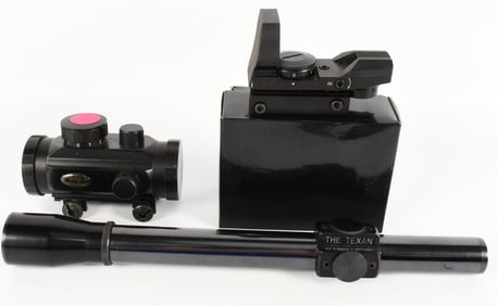 Texan Riflescope & 2 Red Dot Sighs