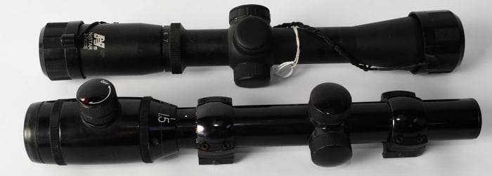 1 Bushnell & 1 Ncstar Matte Black Riflescopes