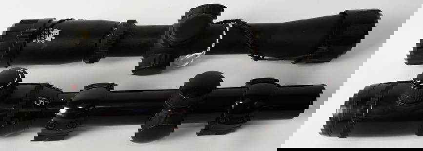 1 Bushnell & 1 Ncstar Matte Black Riflescopes: 1 Bushnell 15 4x20 Appears in Overall Good Condition & Comes With Rings & 1 NCstar 2 7x32E Matte Black Riflescope Appears In Overall Good Condition