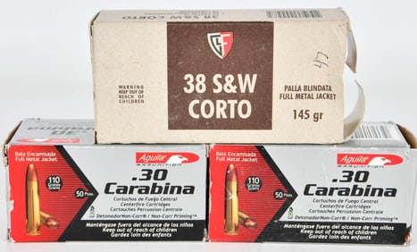 127 Rounds of .30 Carbine & .38 S&W Ammo