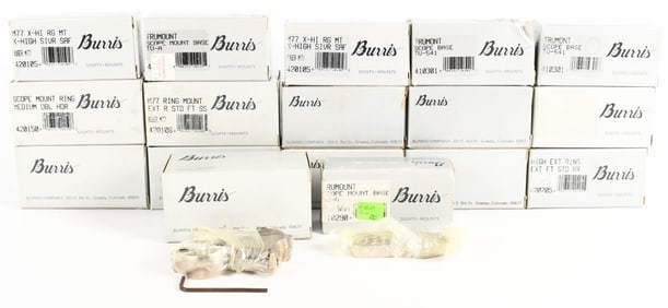 (18) various Burris Mounts and Rings in boxes