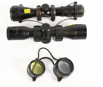 2 Matte Black Riflescopes W/ Scope Rings