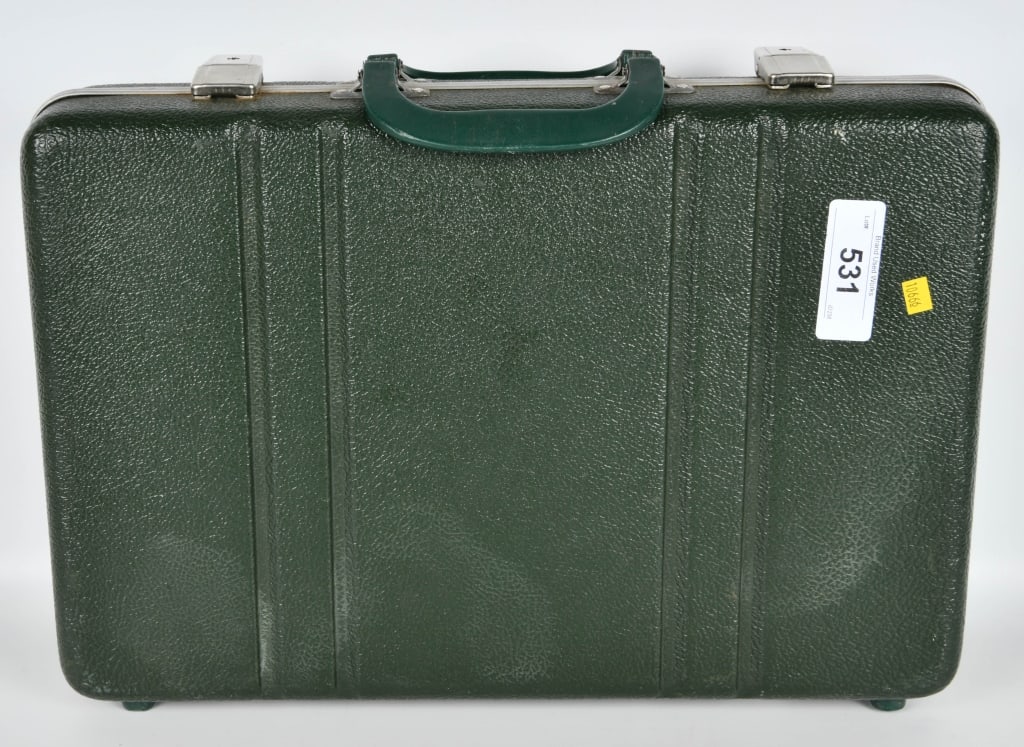 Vintage Large Size Protective Pistol Hardcase: Has Padded Interior Foam With Carry Handle, Can Hold Multi Pistols , Measures Approx 17" x 11"