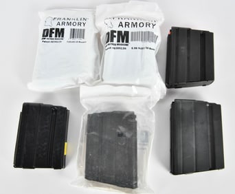 Lot of 6 Franklin Armory 10 Rd Mags 5.56, 6.8, 762
