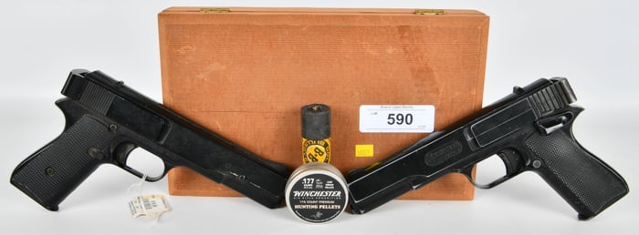 Marksman Dualing BB Guns in Display Wood Box