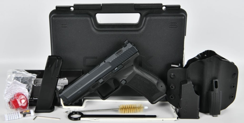 CANIK TP9SA Mod.2 Semi-Auto Pistol 9MM: Up Next We Have a CANIK TP9SA Mod.2 Semi-Auto Pistol, Chambered For 9MM, and Comes in The Factory Box With Two Magazines, Backstrap, Holster, Lock, Etc. Overall Appears in Excellent Like New Condition