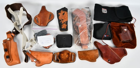 Lot of Various Leather Holsters