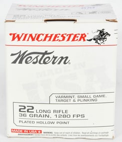525 rds Winchester Wester 22 LR 36 gr ammo