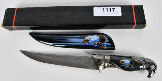 Eagle Streak Fixed Blade Knife with Matching Sheat