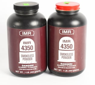 (2) 1lb bottles IMR 4350 Smokeless Powder