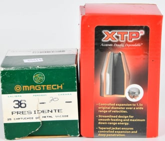 .36 Caliber Empty Brass & .45 Cal Bullet Tips