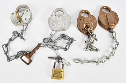J.H.W. CLIMAX Padlocks (2) & ADLAKE padlocks (2)