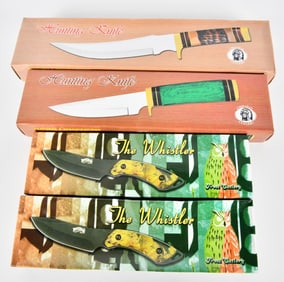 4 New In the Box Fixed Blade Knives