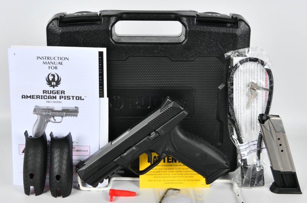 Ruger American Semi Auto Pistol 9MM: Behold the Ruger American semi-auto Pistol, a precision-crafted firearm chambered in 9MM and exhibiting an excellent, quite possibly brand-new condition. This exceptional package includes two 10 Round