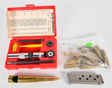 Lee Reloader kit .30/06., 222 rem ammo, 50 cal Bot