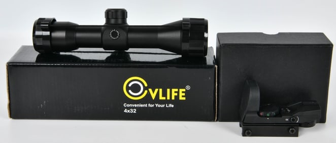 New CVlife 4x32 Scope & 1 New Red Dot Sight
