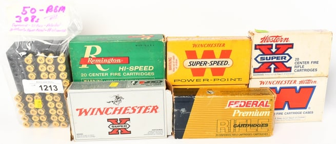 26 various rds .308 win & 177 .308 various brass