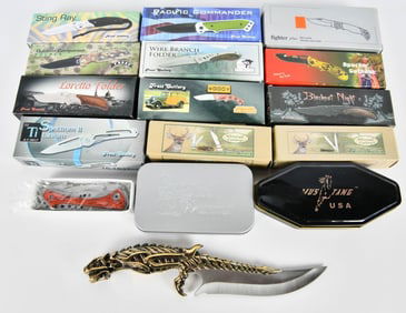 18 New In the Box Folding Pocket Knives