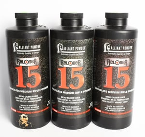 (3) bottles Alliant Powder Reloder 15 Rifle Powder